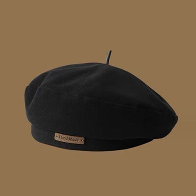 Βαμβακερά γυναικεία μπερέ χειμωνιάτικα καπέλα vintage γαλλικό καρό επάνω Στρατιωτικό καπέλο ζωγραφικής φθινοπώρου Winter Street Octagonal Beret Caps