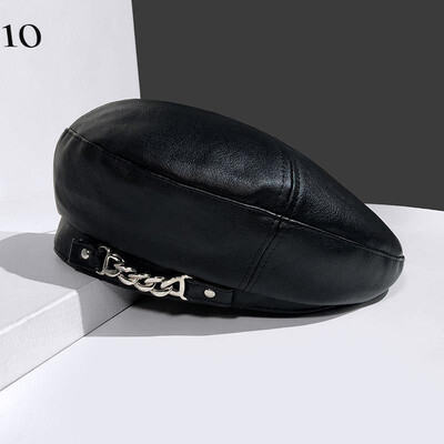 Βαμβακερά γυναικεία μπερέ χειμωνιάτικα καπέλα vintage γαλλικό καρό επάνω Στρατιωτικό καπέλο ζωγραφικής φθινοπώρου Winter Street Octagonal Beret Caps