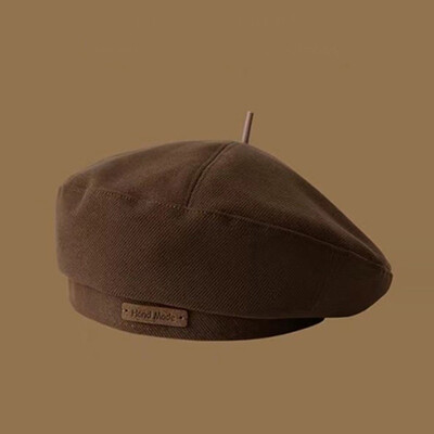 Βαμβακερά γυναικεία μπερέ χειμωνιάτικα καπέλα vintage γαλλικό καρό επάνω Στρατιωτικό καπέλο ζωγραφικής φθινοπώρου Winter Street Octagonal Beret Caps