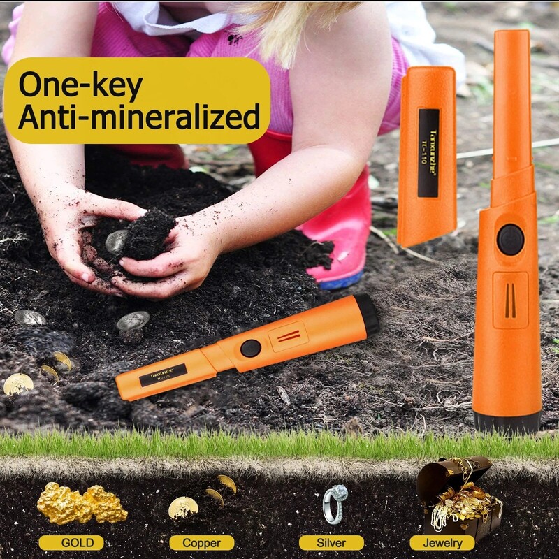 Rokas metāla detektora pozicionēšanas stienis TC-110 ar pretskrāpējumu aizsargpārsegu, metāla precīzs IP68 ūdensizturīgs