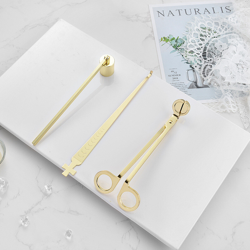 ins aromaterapijos žvakių įrankiai nerūdijančio plieno žvakių žirklės „pasidaryk pats“ žvakių gesinimo įrankių rinkinys uždegiklis gesintuvų žvakės didmeninė prekyba