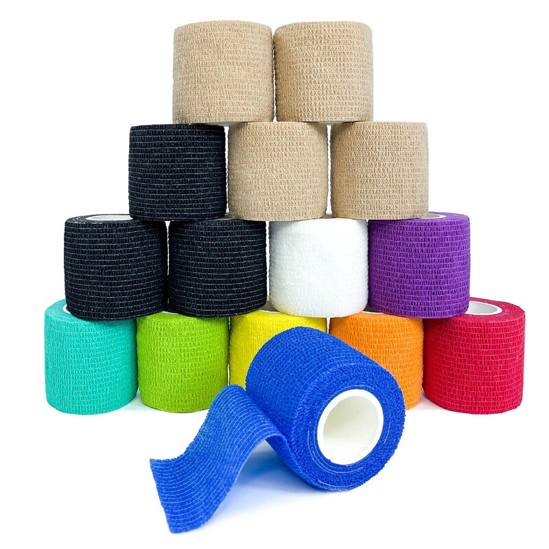 1 rolă 2,5/5/7,5/10 cm * 4,6 m Bandaj autoadeziv elastic nețesut Bandaj coeziv pentru sport Fixare deget încheietură picior