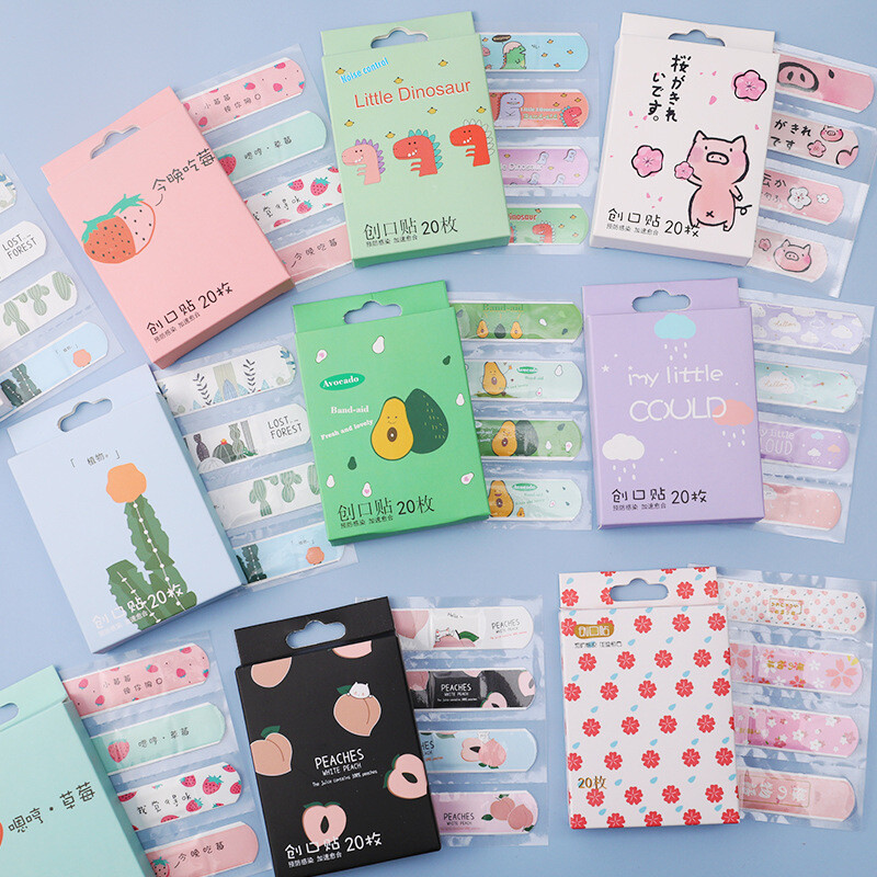 20 τεμ./τσάντα Cartoon Kids Bandages Αυτοκόλλητοι επίδεσμοι Πληγή Γύψος Πρώτων Βοηθειών Hemostasis Band Aid Αποστειρωμένα αυτοκόλλητα χωρίς κουτί