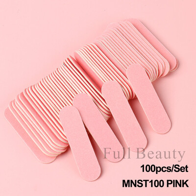 50/100 komada Set mini drvenih turpija za nokte 180/240 Trimer pufer trake Ružičasto plave brusne polirane turpije za nokte Alat za manikuru LAMNST