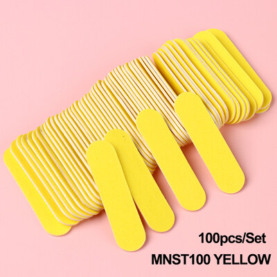 50/100 komada Set mini drvenih turpija za nokte 180/240 Trimer pufer trake Ružičasto plave brusne polirane turpije za nokte Alat za manikuru LAMNST