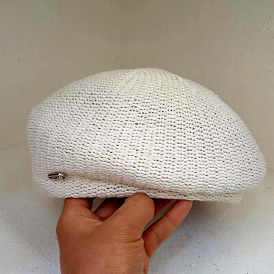 Vászon svájcisapka nőknek 2023 nyári vékony légáteresztő formatervezés gombás sapka sokoldalú temperamentum festő sapka