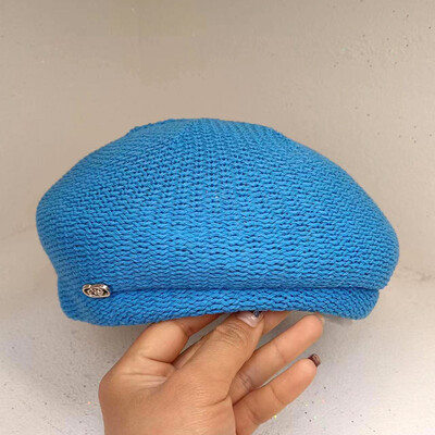 Vászon svájcisapka nőknek 2023 nyári vékony légáteresztő formatervezés gombás sapka sokoldalú temperamentum festő sapka