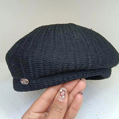 Vászon svájcisapka nőknek 2023 nyári vékony légáteresztő formatervezés gombás sapka sokoldalú temperamentum festő sapka