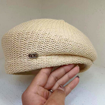 Vászon svájcisapka nőknek 2023 nyári vékony légáteresztő formatervezés gombás sapka sokoldalú temperamentum festő sapka