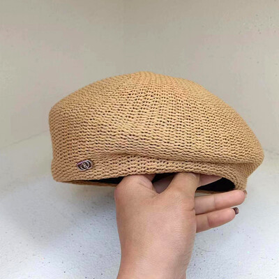 Vászon svájcisapka nőknek 2023 nyári vékony légáteresztő formatervezés gombás sapka sokoldalú temperamentum festő sapka