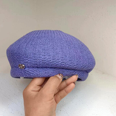 Vászon svájcisapka nőknek 2023 nyári vékony légáteresztő formatervezés gombás sapka sokoldalú temperamentum festő sapka