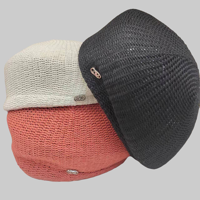 Vászon svájcisapka nőknek 2023 nyári vékony légáteresztő formatervezés gombás sapka sokoldalú temperamentum festő sapka