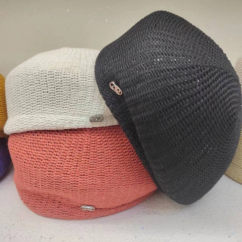 Vászon svájcisapka nőknek 2023 nyári vékony légáteresztő formatervezés gombás sapka sokoldalú temperamentum festő sapka