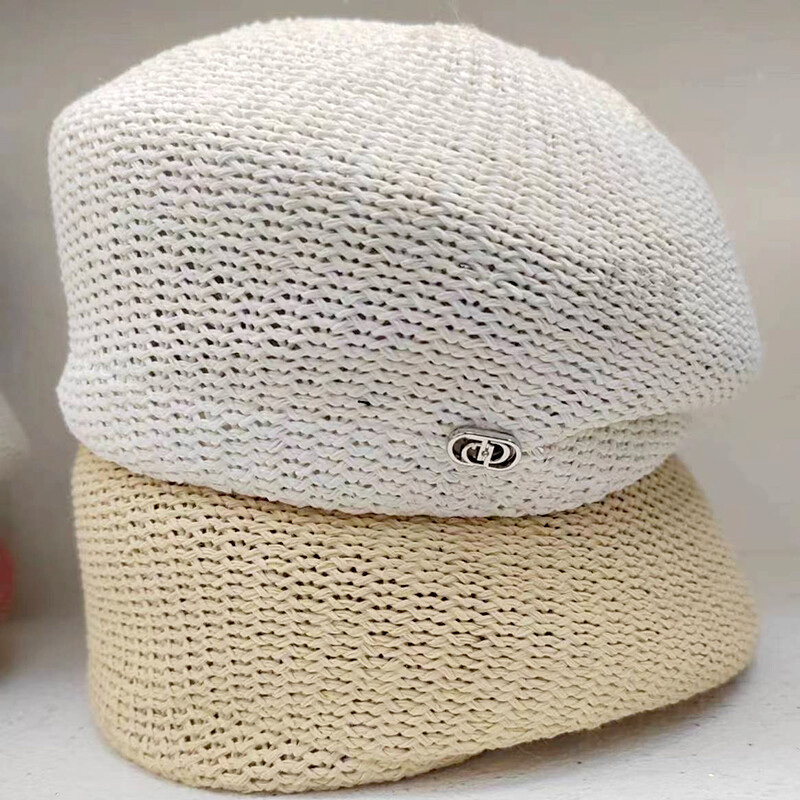 Vászon svájcisapka nőknek 2023 nyári vékony légáteresztő formatervezés gombás sapka sokoldalú temperamentum festő sapka