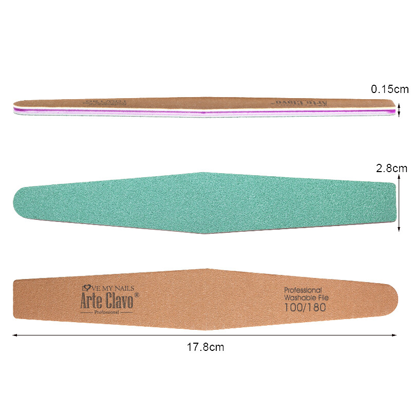 Arte Clavo 1 kom pufer za nokte dvostrani 100 180 brušenje noktiju brušenje poliranje profesionalni alat za nail art