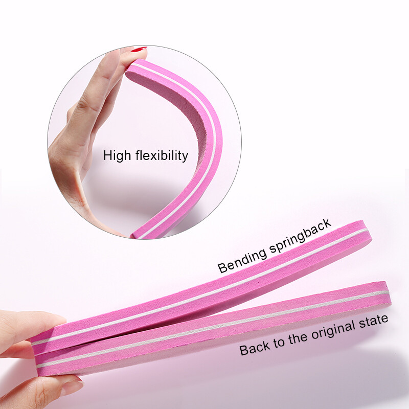 Arte Clavo 1 buc Pilă pentru unghii cu două fețe, bară de burete roz, pilă pentru unghii, pilă lavabilă pentru lustruirea unghiilor, instrumente pentru îndepărtarea cuticulelor pentru manichiură