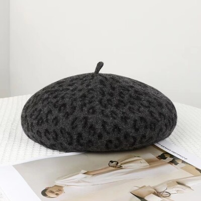 VISROVER Nova 4 boje Leopard zimska beretka Ženska kapa Jesen Zima Vuneni šešir Vrhunska moda Boina Poklon Veleprodaja
