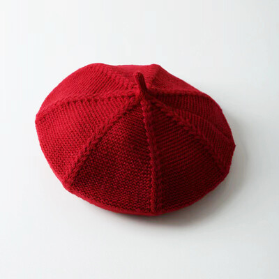 Γυναικείο μονόχρωμο πλεκτό καπέλο μπερέ 2024 Φθινόπωρο Χειμώνας Κορεάτικο Δημοφιλές ρετρό χρώμα καραμέλας Μαλακό ζεστό καπέλο ζωγραφικής Απλό Βρετανικό