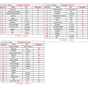40/50/80 бр. Пълни комплекти Преносим мини открит водоустойчив комплект за първа помощ за спешно медицинско лечение Пътуване с кола Туризъм Къмпинг