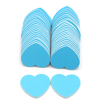 50Pcs Professional Nail Files 180 180 Blue Buffer Block Creative Heart Shaped EVA Board Pedicure Sansing Nail Care Tool