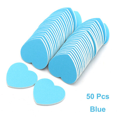 50 kom. Profesionalne turpije za nokte 180 180 Plavi pufer blok za manikuru Kreativna EVA ploča u obliku srca Pedikura Alat za brušenje noktiju