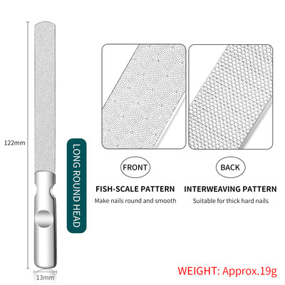 Dvostrana turpija za nokte Brusni papir od nehrđajućeg čelika Brušenje noktiju Brušenje Poliranje Alati za njegu manikure