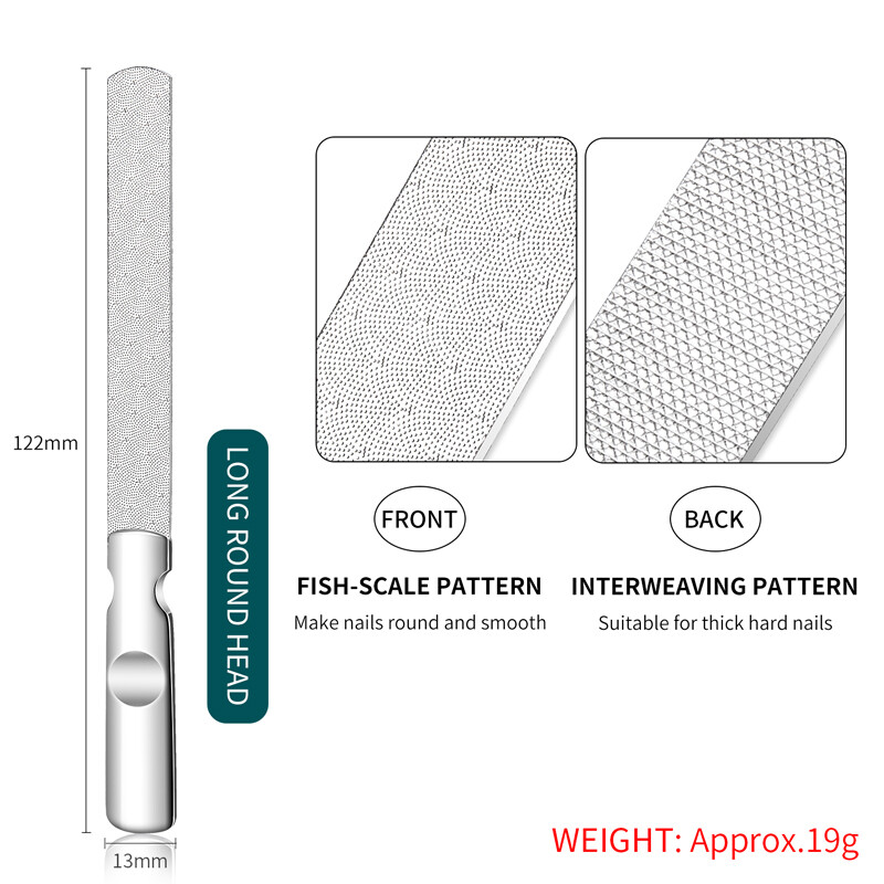 Dvostrana turpija za nokte Brusni papir od nehrđajućeg čelika Brušenje noktiju Brušenje Poliranje Alati za njegu manikure