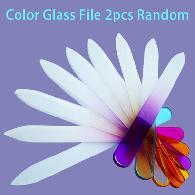 2 vnt 14 cm patvarios krištolo stiklo dildės Nagų dailės dildės manikiūro prietaisas buferis salono nagai blizgantys manikiūro pedikiūro įrankiai