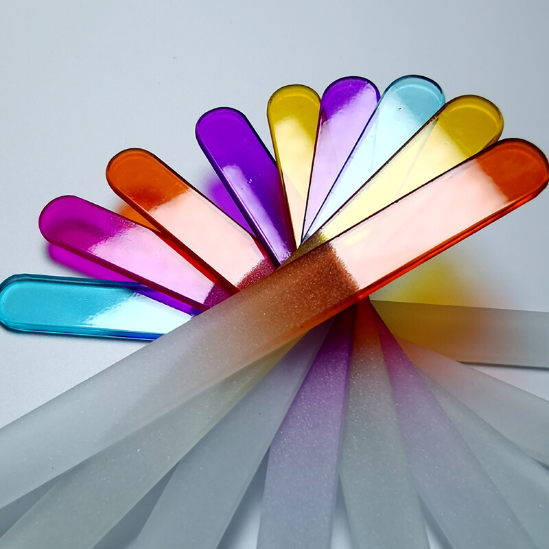 2 vnt 14 cm patvarios krištolo stiklo dildės Nagų dailės dildės manikiūro prietaisas buferis salono nagai blizgantys manikiūro pedikiūro įrankiai