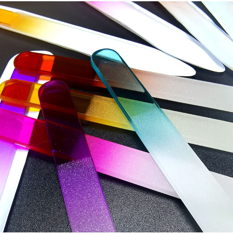 2 vnt 14 cm patvarios krištolo stiklo dildės Nagų dailės dildės manikiūro prietaisas buferis salono nagai blizgantys manikiūro pedikiūro įrankiai