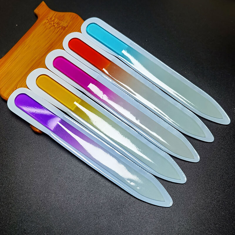 2 vnt 14 cm patvarios krištolo stiklo dildės Nagų dailės dildės manikiūro prietaisas buferis salono nagai blizgantys manikiūro pedikiūro įrankiai