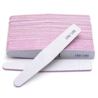 10 komada Sive turpije za nokte 100 180 Profesionalna manikura Alat za UV gel lak za nokte 2-strana upotreba za kućnu i osobnu brusnu ploču Savjeti