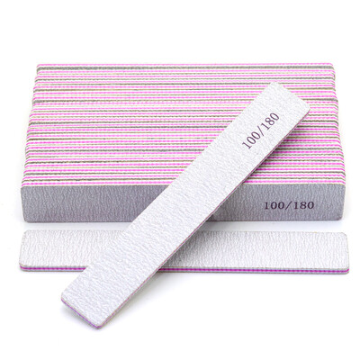 10 komada Sive turpije za nokte 100 180 Profesionalna manikura Alat za UV gel lak za nokte 2-strana upotreba za kućnu i osobnu brusnu ploču Savjeti