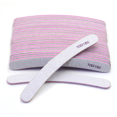 10 komada Sive turpije za nokte 100 180 Profesionalna manikura Alat za UV gel lak za nokte 2-strana upotreba za kućnu i osobnu brusnu ploču Savjeti