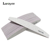 Λίμα νυχιών Buffer 100/180 Grit Half Moon Nail Files Γυαλόχαρτο διπλής όψης Εργαλείο μανικιούρ για βερνίκι νυχιών για λείανση νυχιών