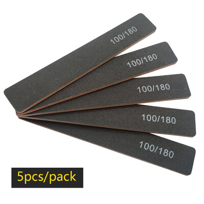 Λίμα νυχιών Buffer 100/180 Grit Half Moon Nail Files Γυαλόχαρτο διπλής όψης Εργαλείο μανικιούρ για βερνίκι νυχιών για λείανση νυχιών