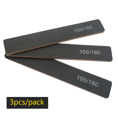 Λίμα νυχιών Buffer 100/180 Grit Half Moon Nail Files Γυαλόχαρτο διπλής όψης Εργαλείο μανικιούρ για βερνίκι νυχιών για λείανση νυχιών