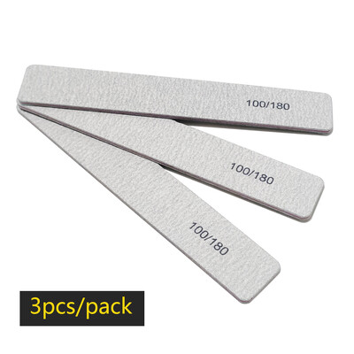 Λίμα νυχιών Buffer 100/180 Grit Half Moon Nail Files Γυαλόχαρτο διπλής όψης Εργαλείο μανικιούρ για βερνίκι νυχιών για λείανση νυχιών