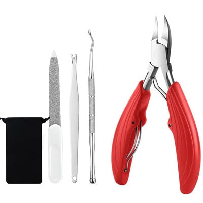 Pirštų nagų kirpimo mašinėlės įaugusių kojų nagų įrankis Profesionalus storų nagų negyvos odos nešvarumų valiklis Super Sharp Curved Blade nagų įrankis