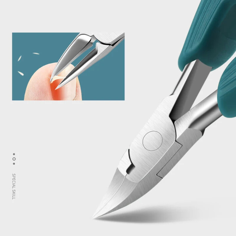 Pirštų nagų kirpimo mašinėlės įaugusių kojų nagų įrankis Profesionalus storų nagų negyvos odos nešvarumų valiklis Super Sharp Curved Blade nagų įrankis