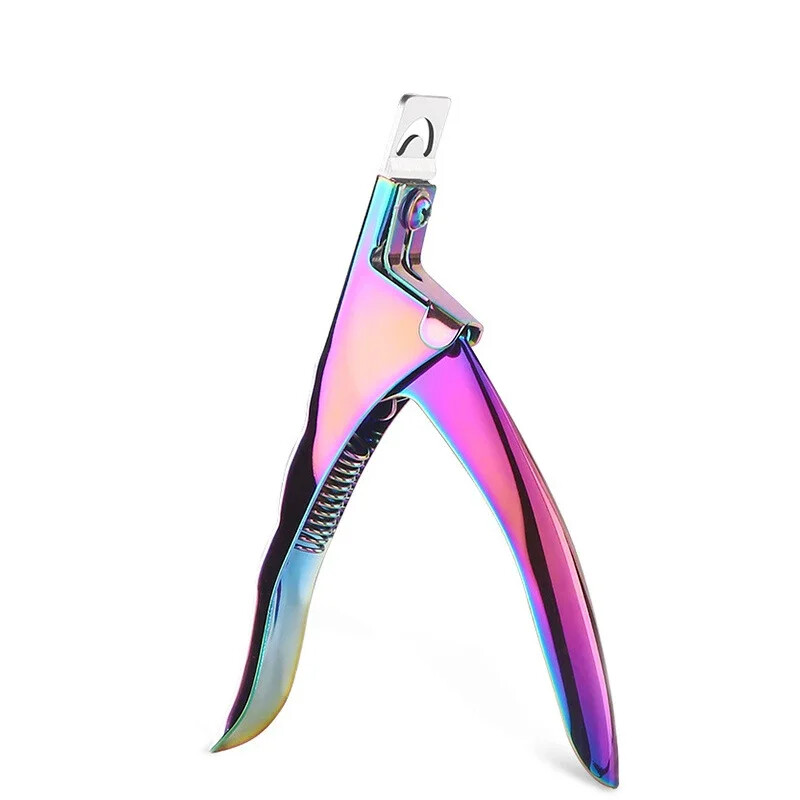 3 spalvų U Word kirpimo nagų dailės kirpimo mašinėlės prancūziškos netikros nagų antgaliai kraštų pjaustyklės nerūdijančio plieno žirklės „pasidaryk pats“ manikiūro įrankis