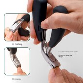 Hajlított körömvágó nagy nyílással, háromszoros fröccsenésmentes tárolással Körömvágó olló idősek vastag lábkörméhez Nagy teherbírás