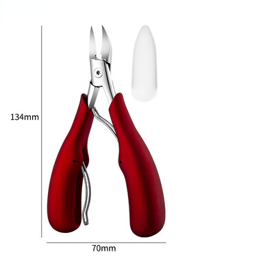 Hajlított körömvágó nagy nyílással, háromszoros fröccsenésmentes tárolással Körömvágó olló idősek vastag lábkörméhez Nagy teherbírás