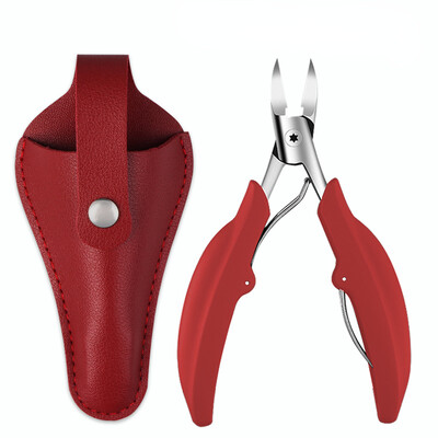 Hajlított körömvágó nagy nyílással, háromszoros fröccsenésmentes tárolással Körömvágó olló idősek vastag lábkörméhez Nagy teherbírás