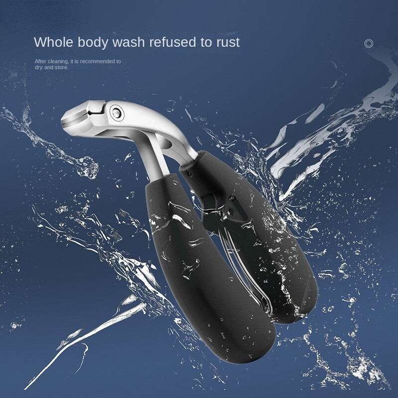 Hajlított körömvágó nagy nyílással, háromszoros fröccsenésmentes tárolással Körömvágó olló idősek vastag lábkörméhez Nagy teherbírás