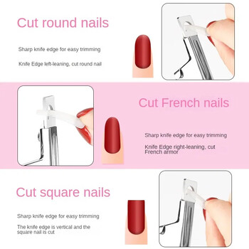 Fake Nail Cutter Type U Word False Tips Επαγγελματικά νυχοκόπτες ίσιες κοπτικές άκρες Μανικιούρ πένσα γκιλοτίνα νυχιών