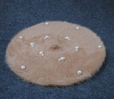 Νέο Χριστουγεννιάτικο δώρο Χριστουγέννων Mickey Ear Beret Rabbit Fur Girls Γυναικείο καπέλο καλλιτέχνη Χριστουγέννων για το φθινόπωρο χειμώνα