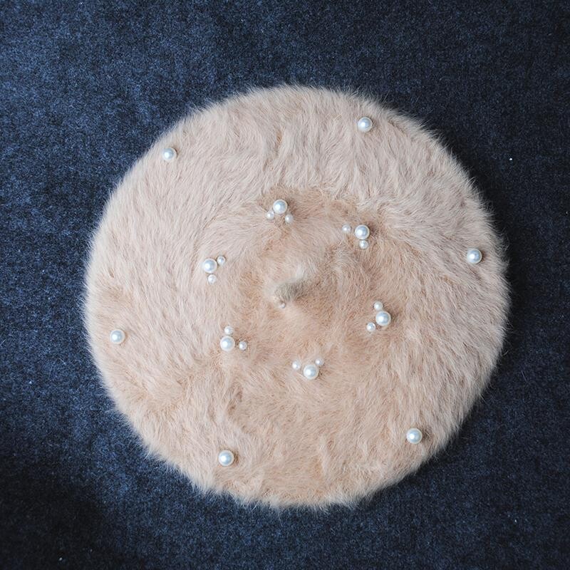 Νέο Χριστουγεννιάτικο δώρο Χριστουγέννων Mickey Ear Beret Rabbit Fur Girls Γυναικείο καπέλο καλλιτέχνη Χριστουγέννων για το φθινόπωρο χειμώνα