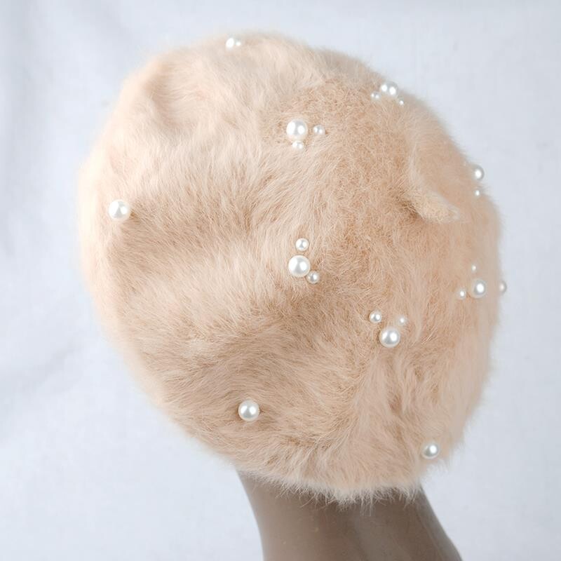 Νέο Χριστουγεννιάτικο δώρο Χριστουγέννων Mickey Ear Beret Rabbit Fur Girls Γυναικείο καπέλο καλλιτέχνη Χριστουγέννων για το φθινόπωρο χειμώνα