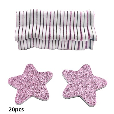 20 τεμ. Χριστουγεννιάτικη λίμα νυχιών Star Design Files Nail Art Files Gel Polisher Block Washable Buffer Professional Polisher Blocks